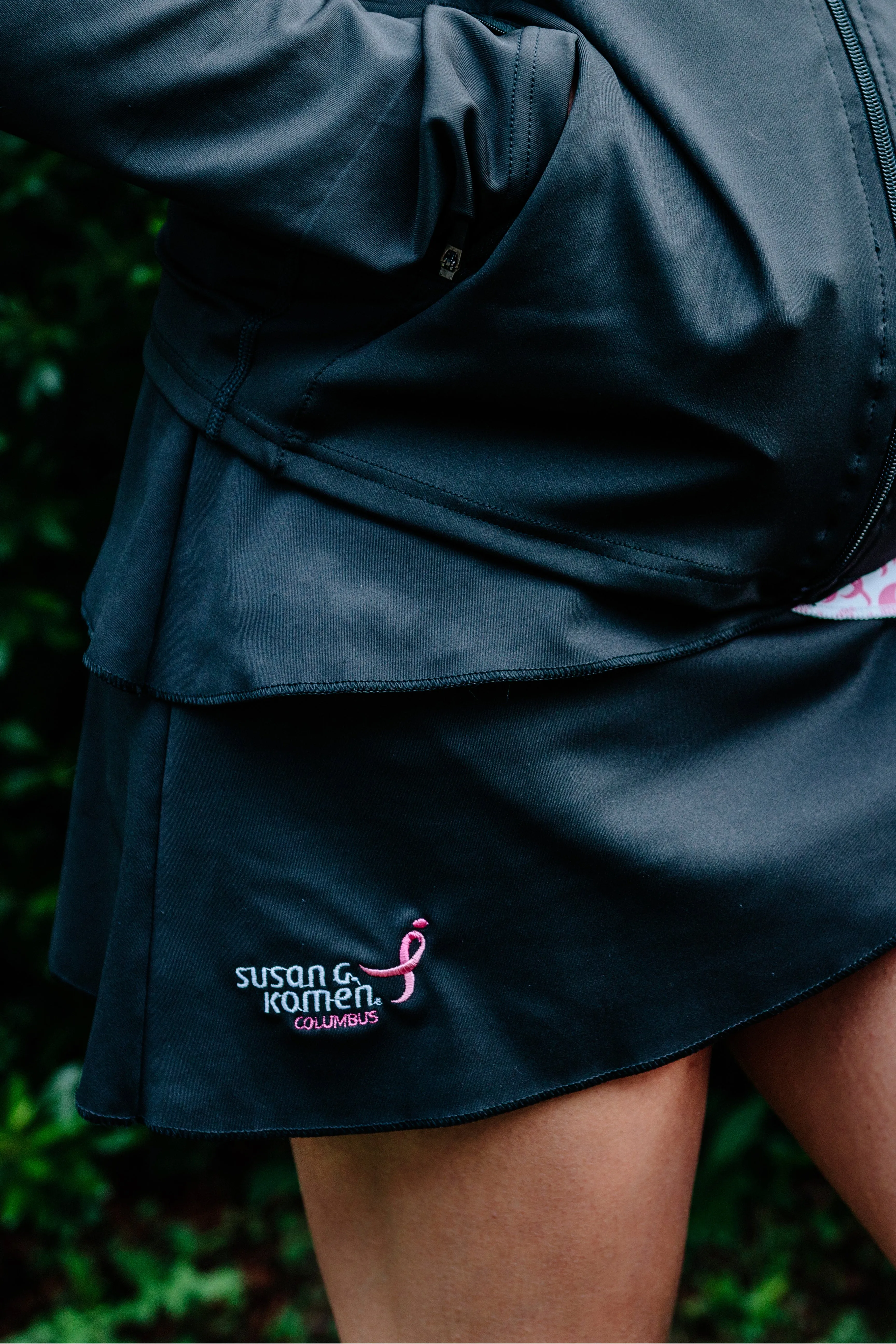 3223 - Komen Columbus Pink Ribbon Performance Skort/Black & Pink