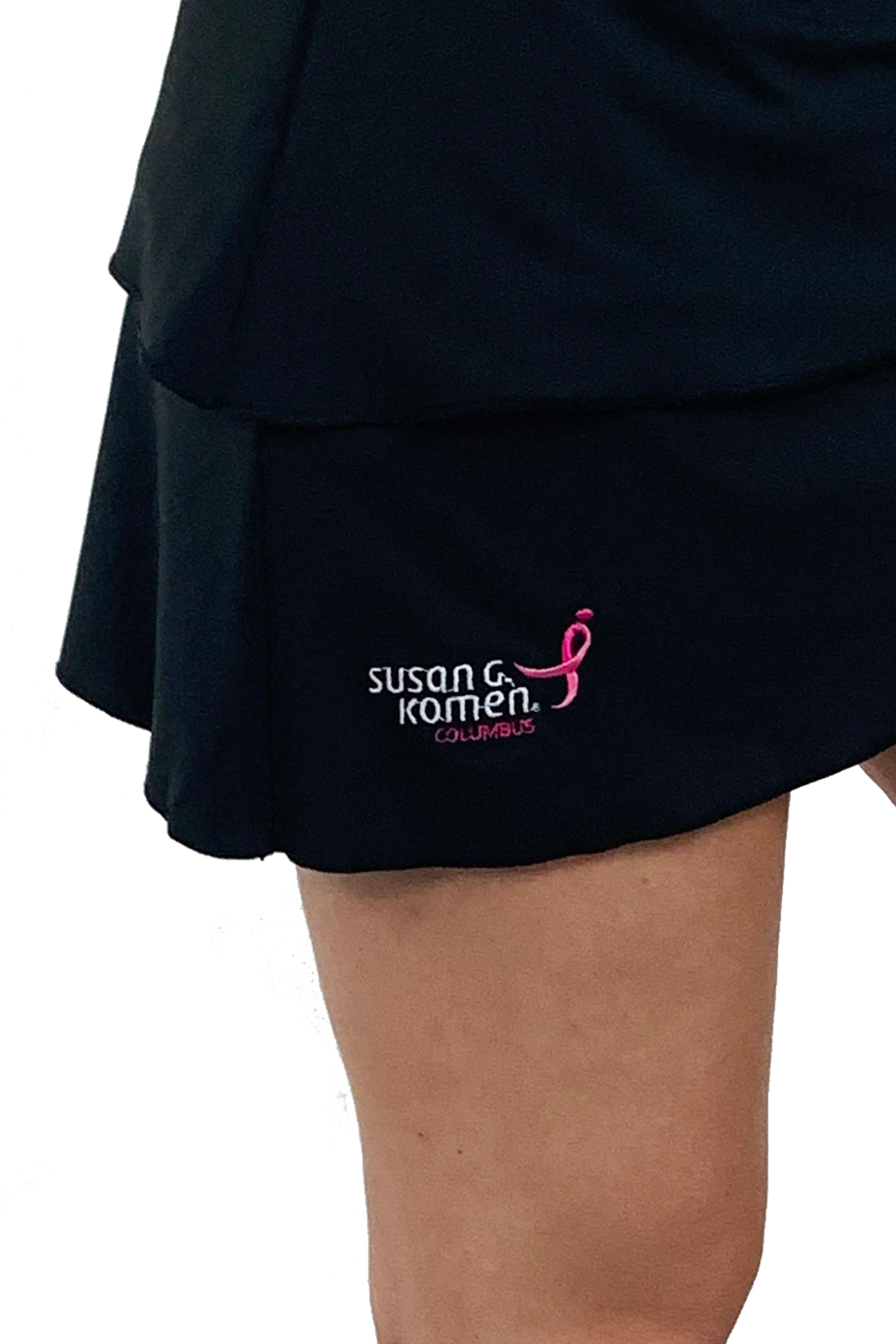 3223 - Komen Columbus Pink Ribbon Performance Skort/Black & Pink