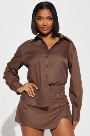 Amelia Chain Skort Set - Brown