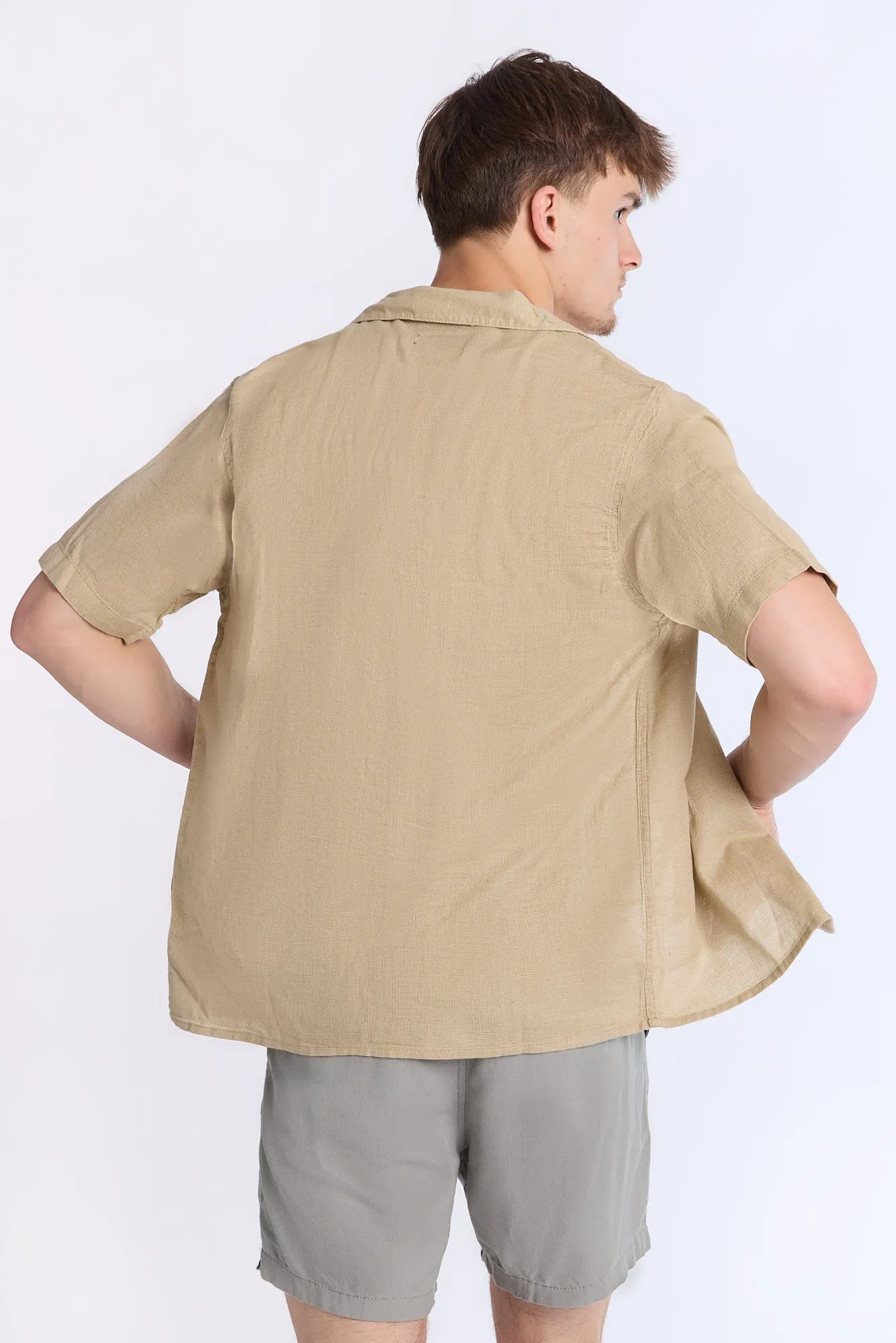 Arsenic Mens Gauze Button-Up