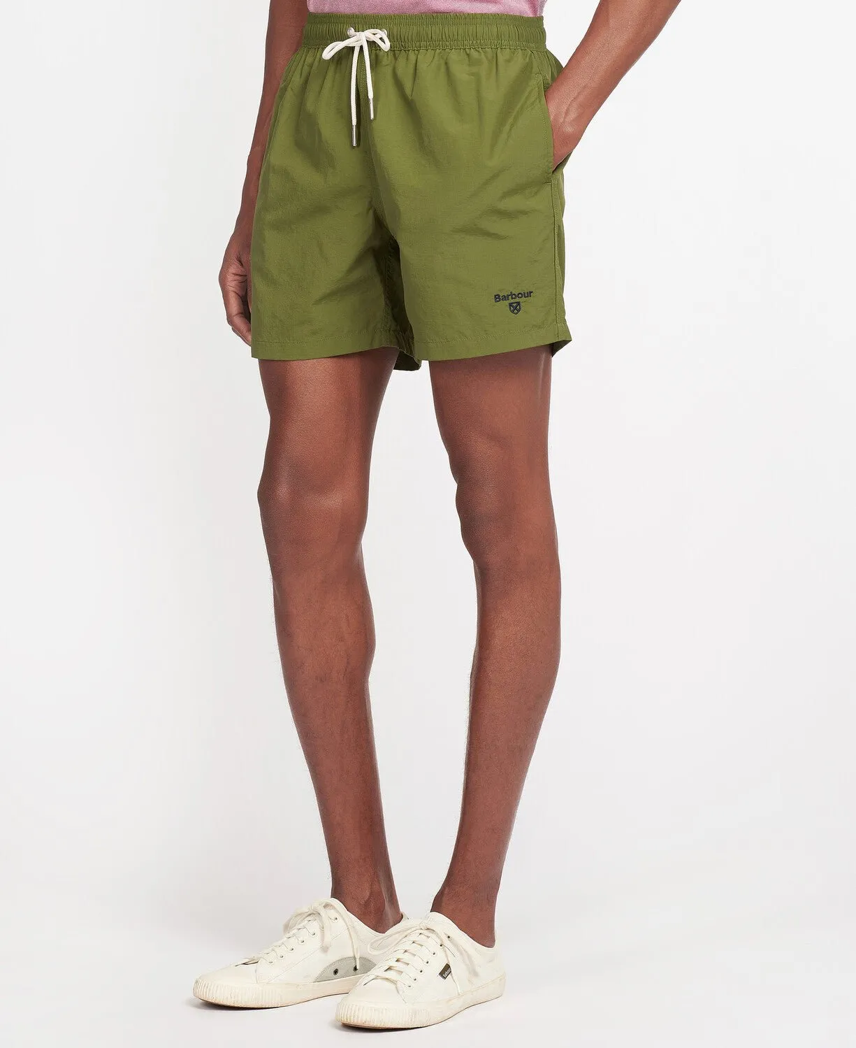 BARBOUR Essential Logo Swim Shorts OLIVE