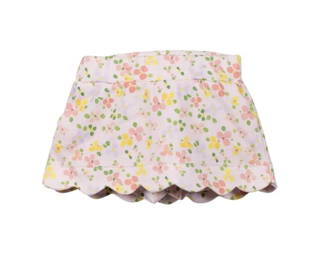 Betty Floral Scallop Skort