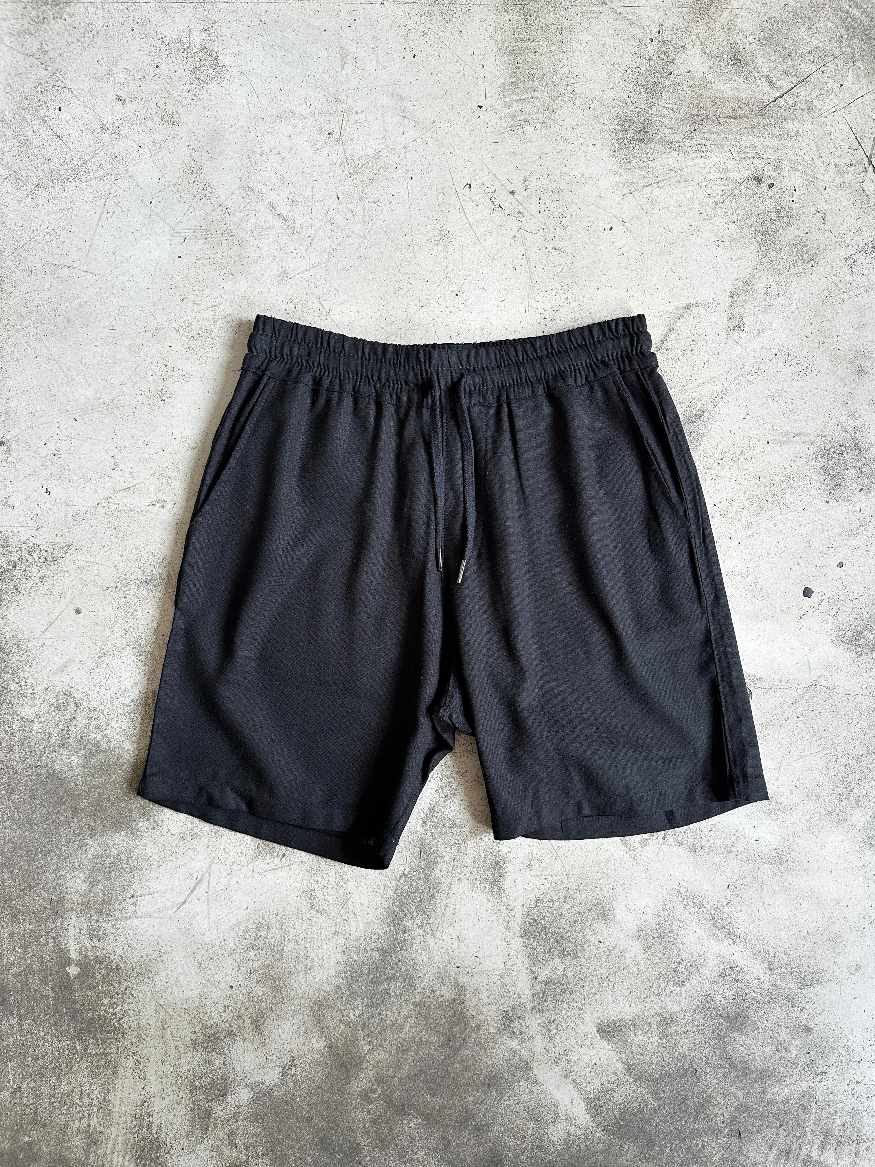 Comfort Linen Short - Negro