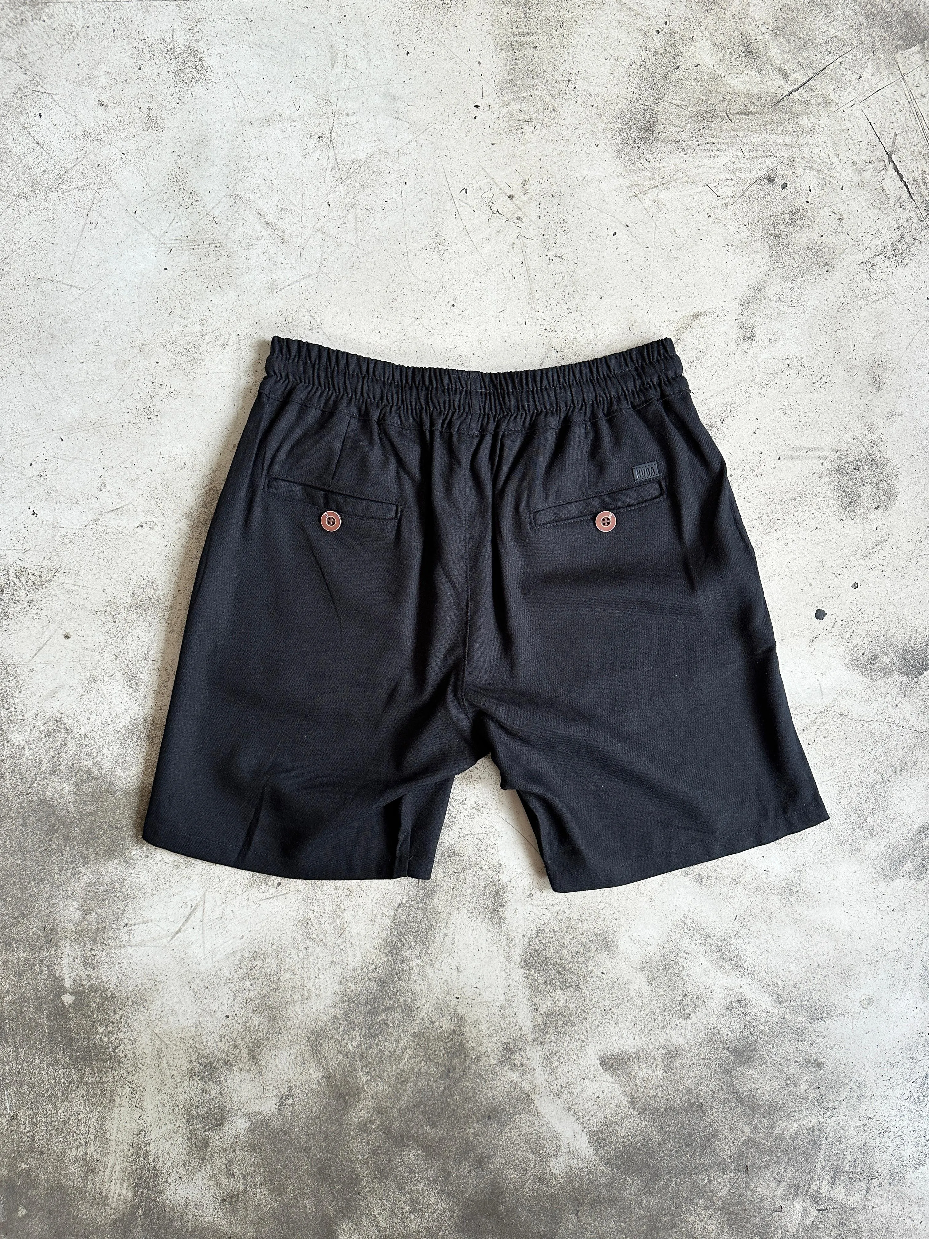 Comfort Linen Short - Negro