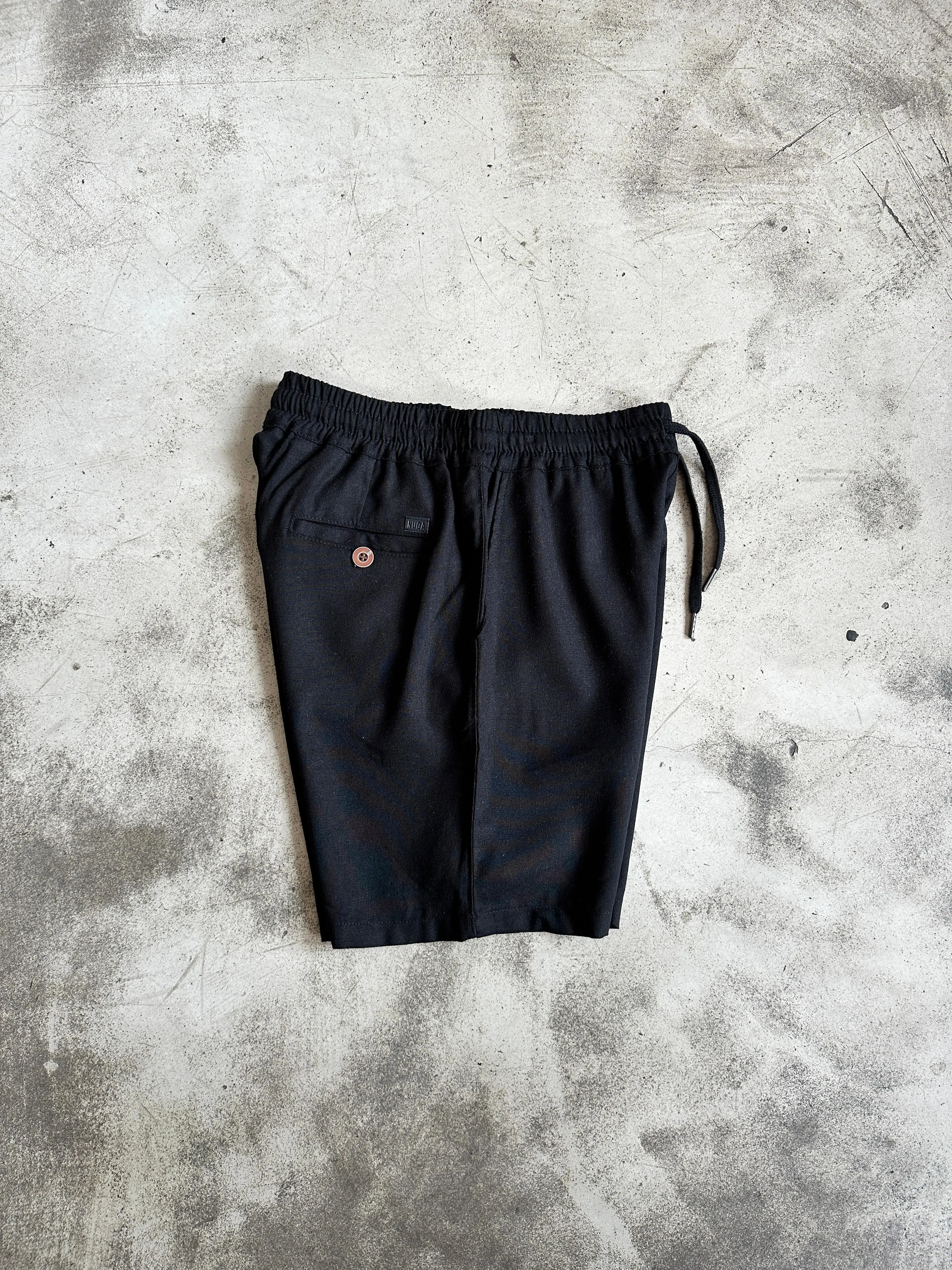 Comfort Linen Short - Negro