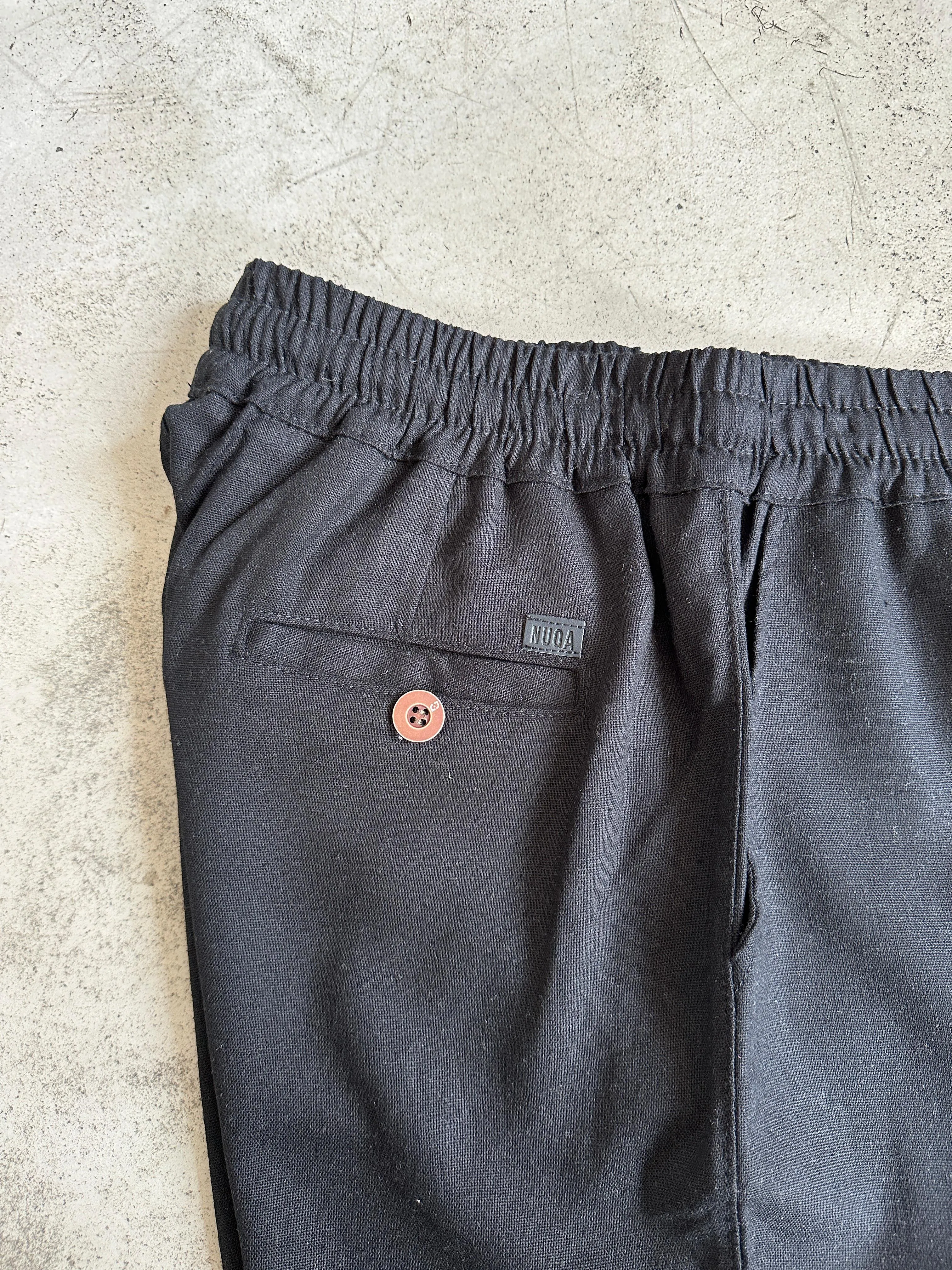 Comfort Linen Short - Negro