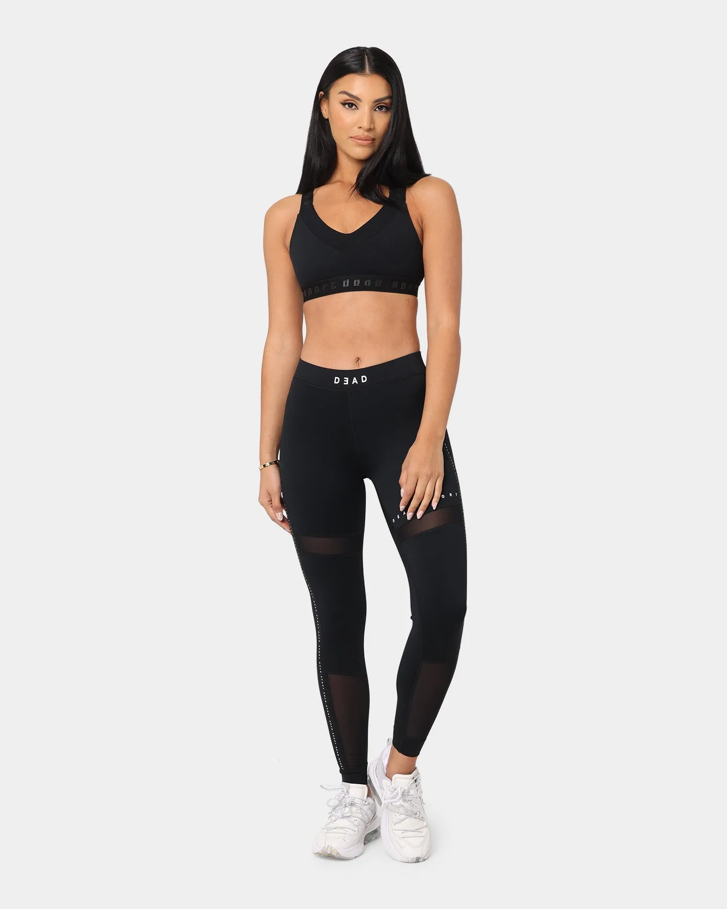 Dead Studios Women's Mesh Sports Crop Black