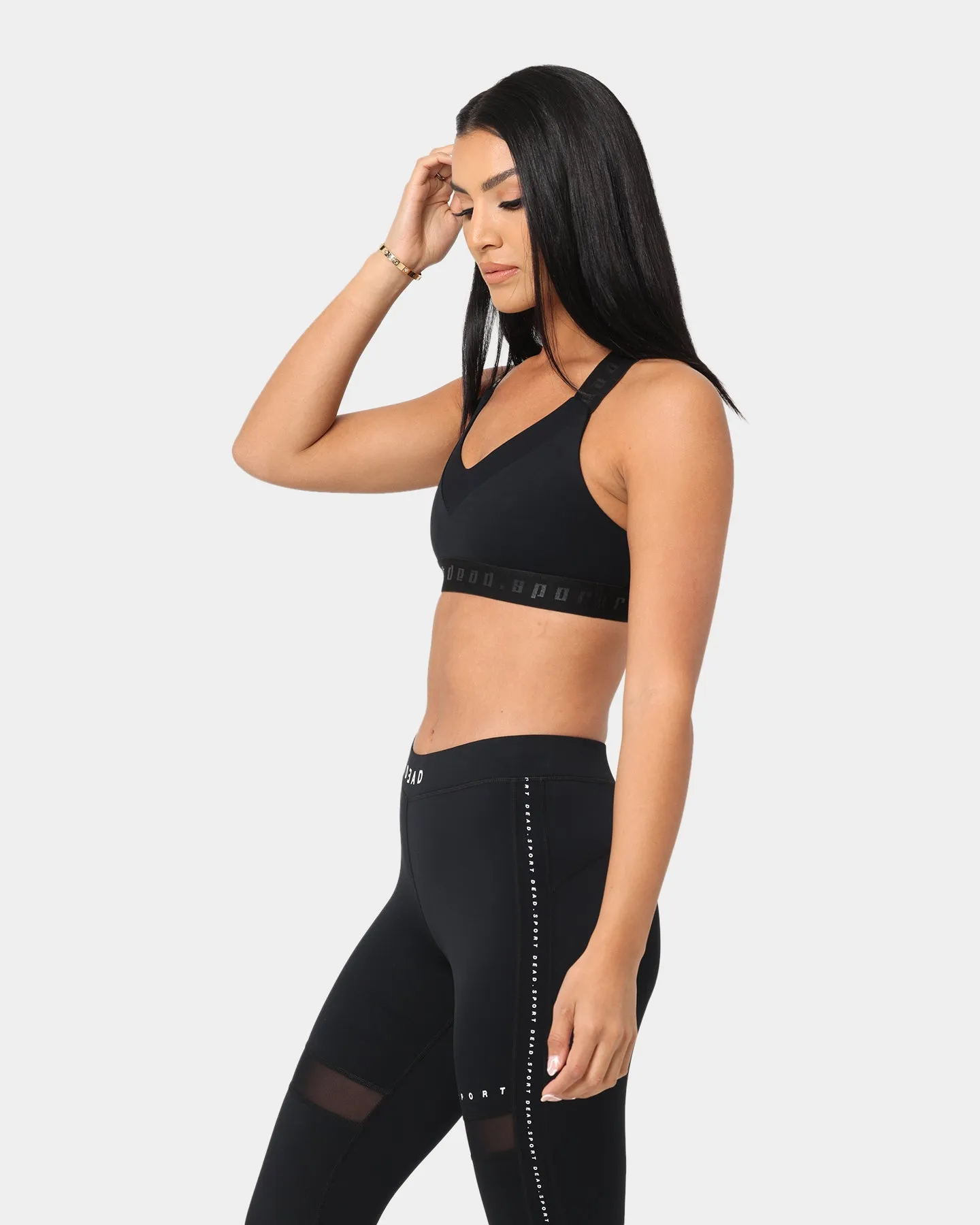 Dead Studios Women's Mesh Sports Crop Black