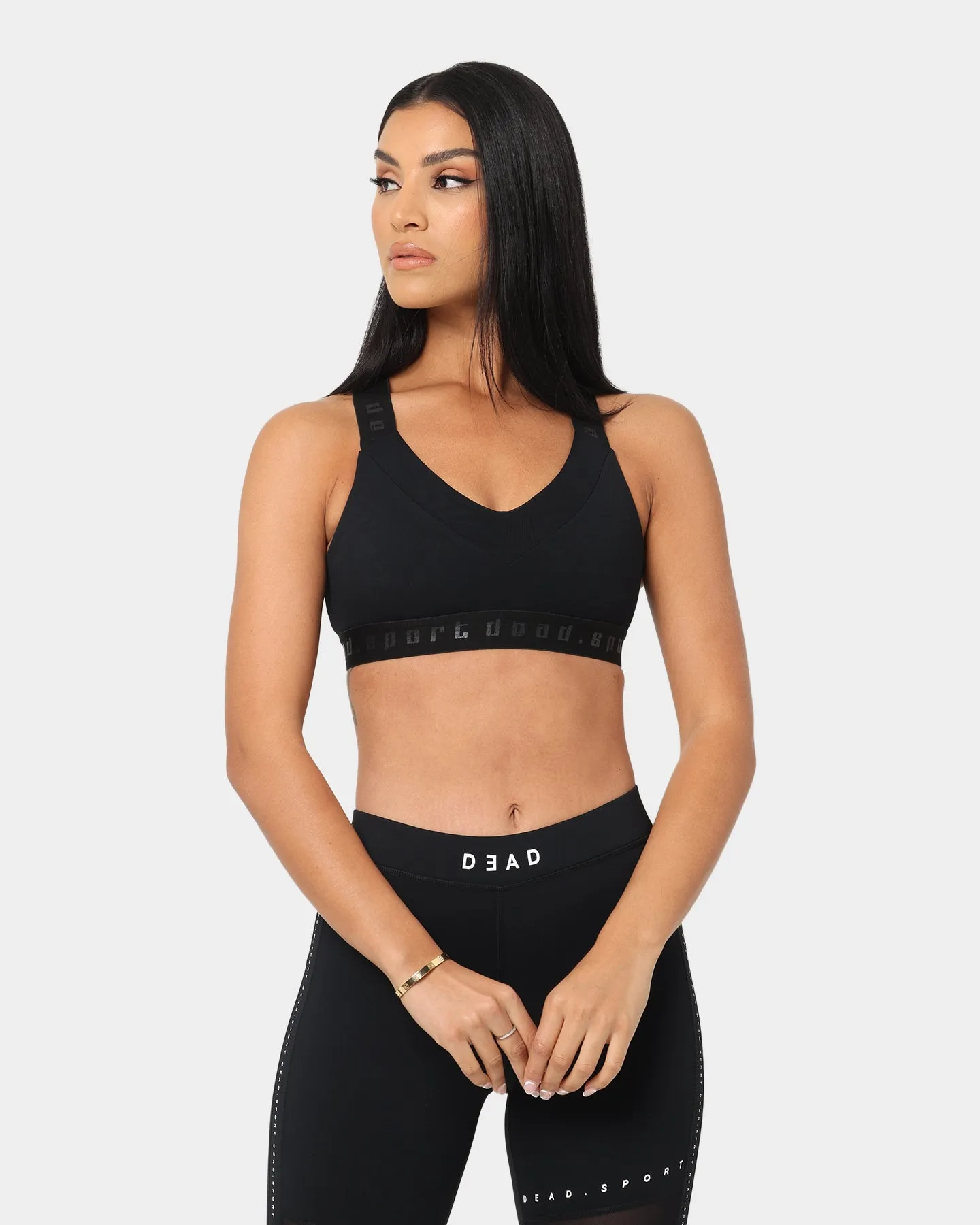 Dead Studios Women's Mesh Sports Crop Black