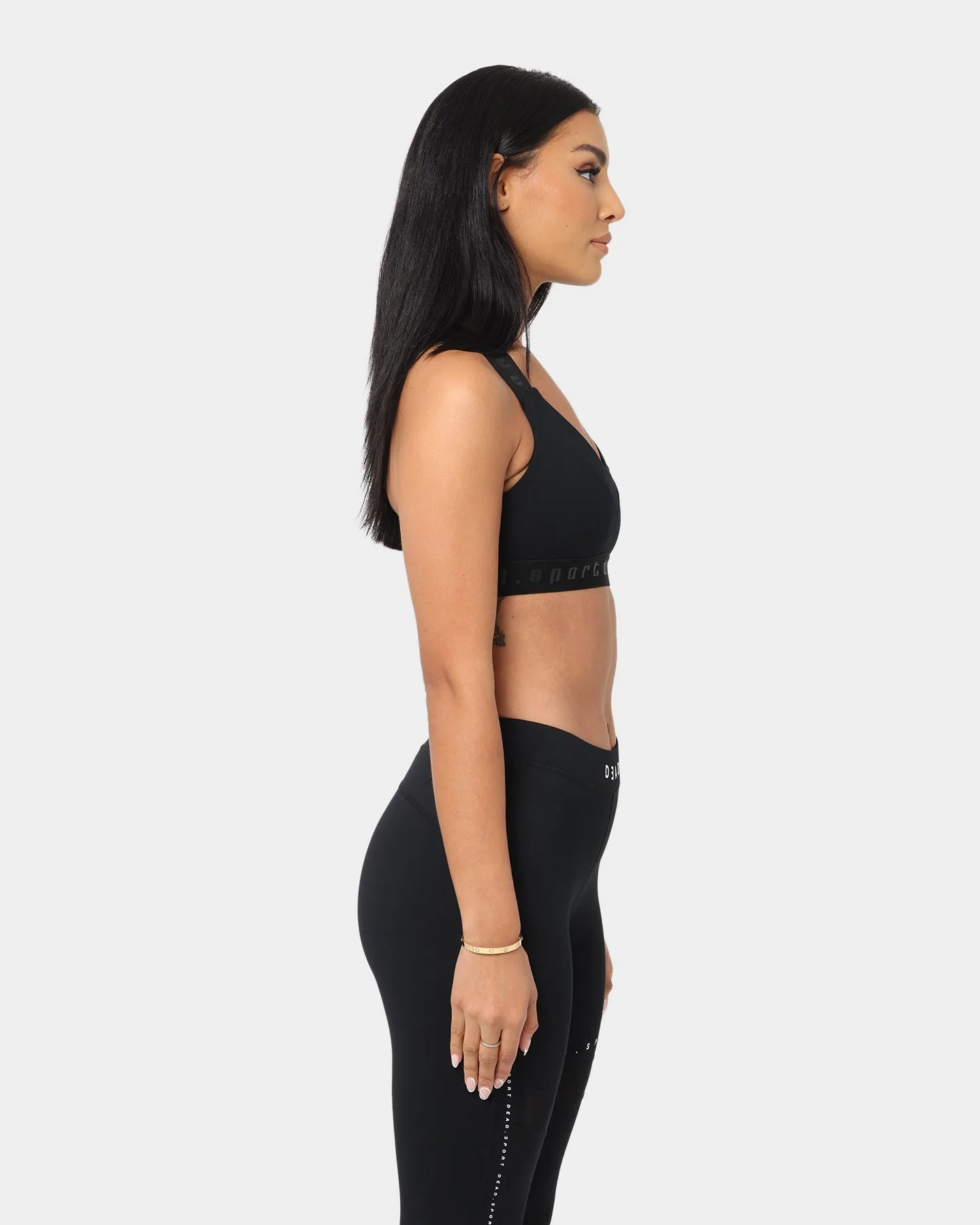 Dead Studios Women's Mesh Sports Crop Black