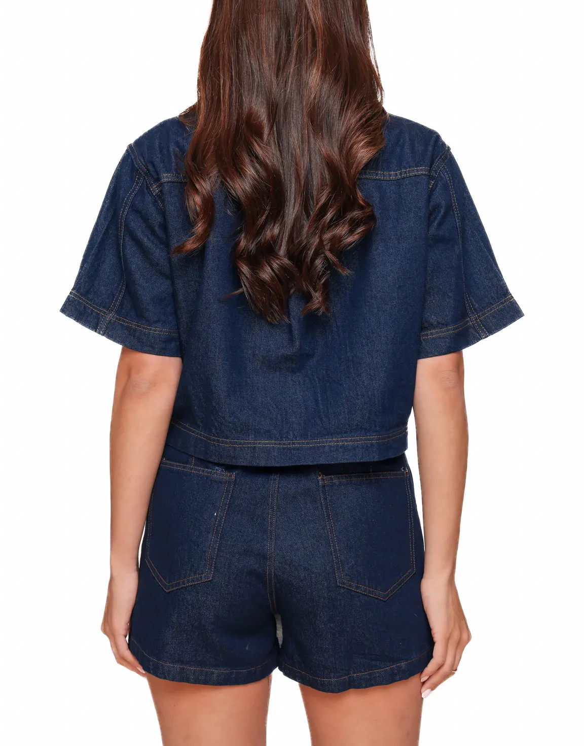 Donkerblauwe Denim SS - Set