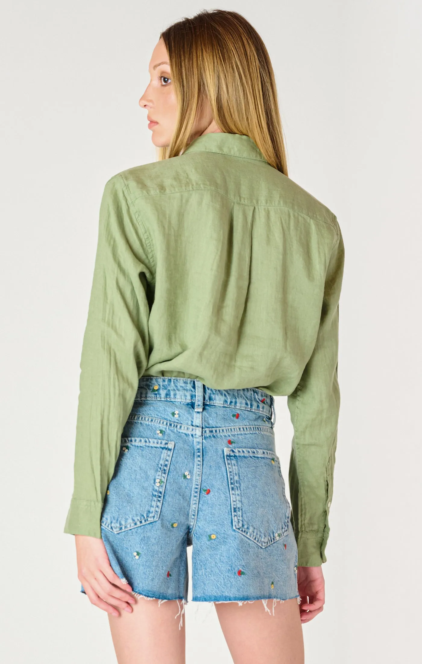Green Button Up Blouse