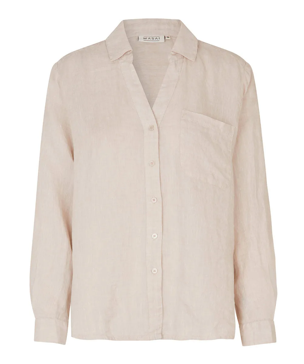 Isela Button-Up Linen Shirt