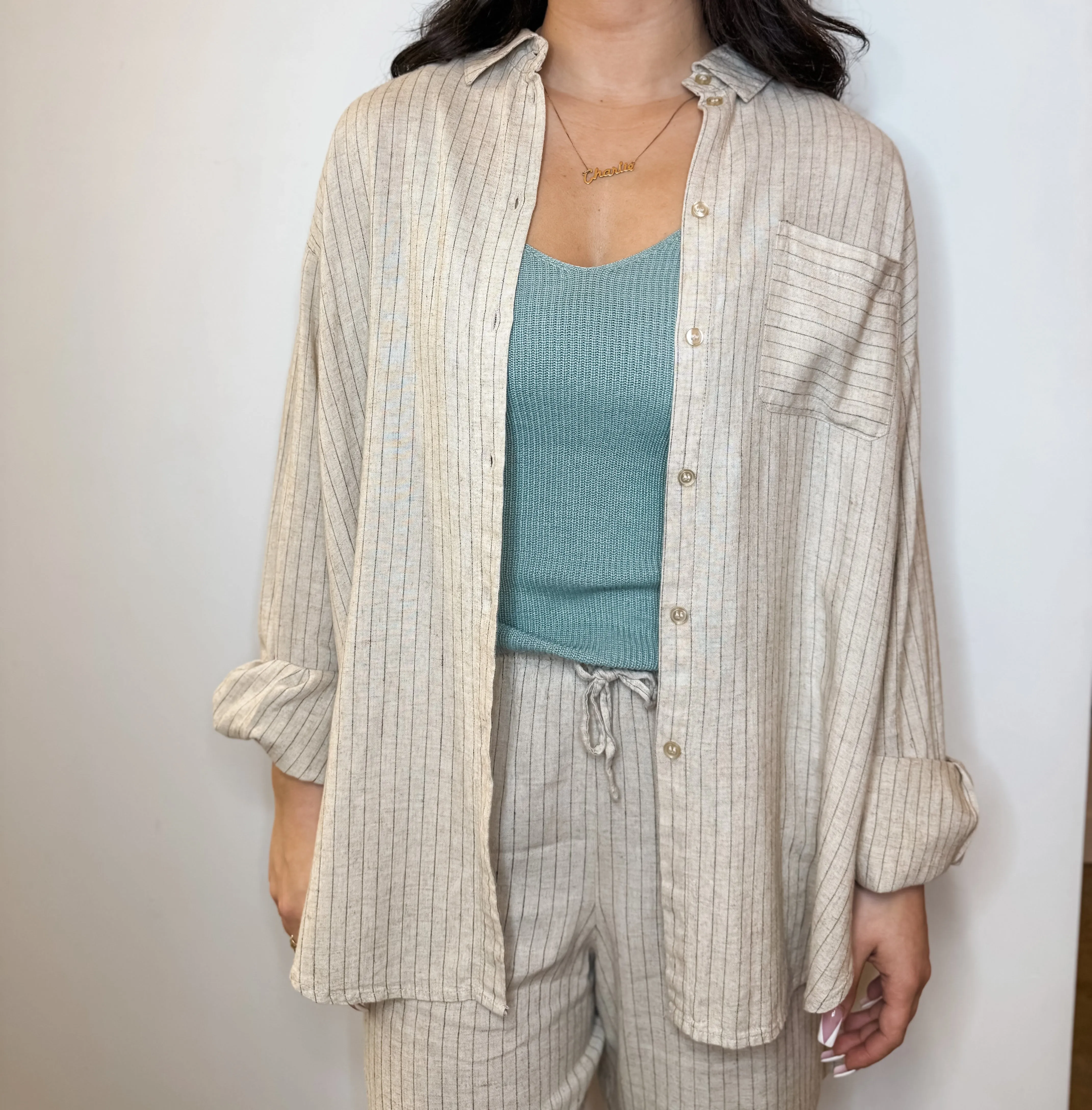 Jamie Linen Button Up