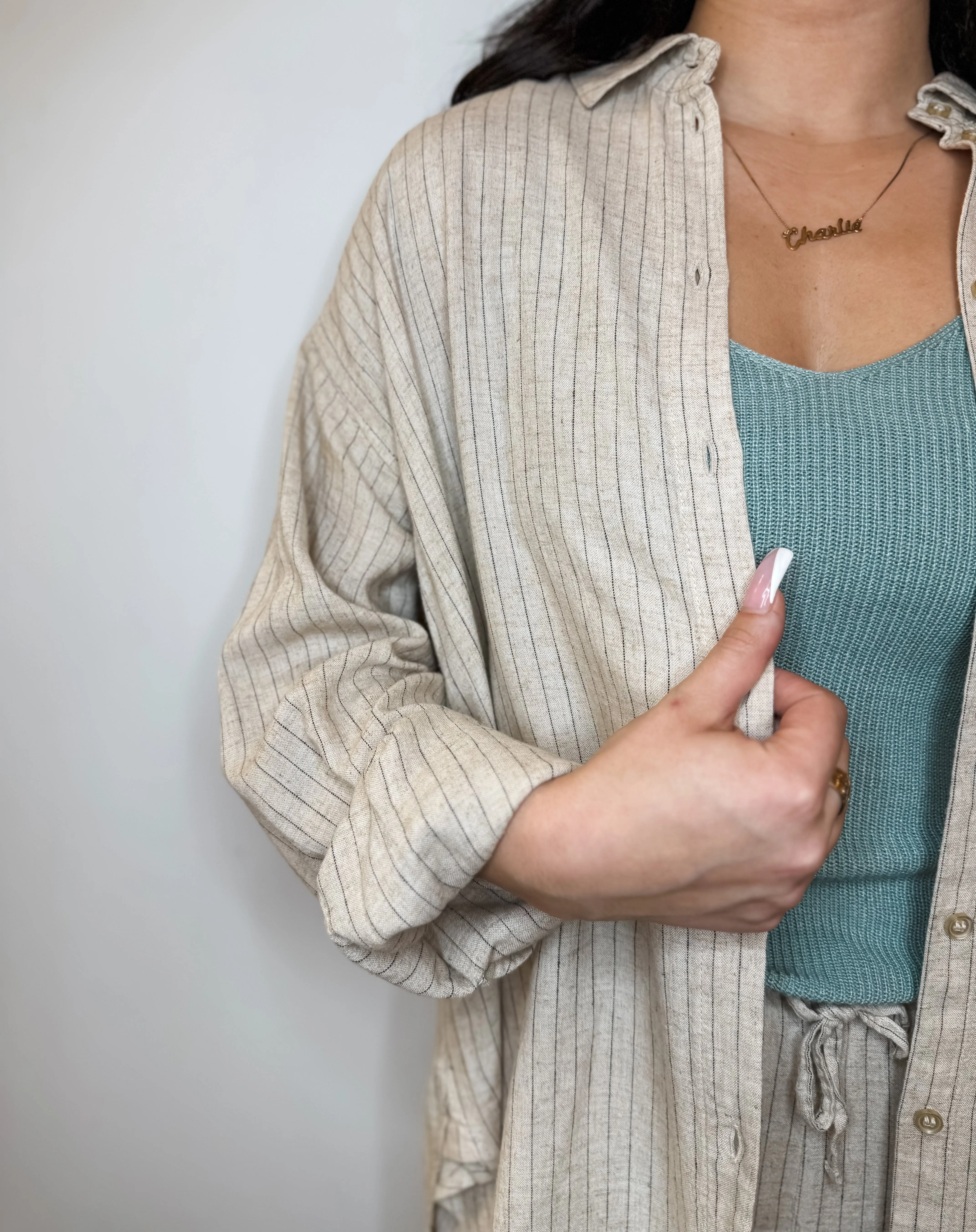 Jamie Linen Button Up