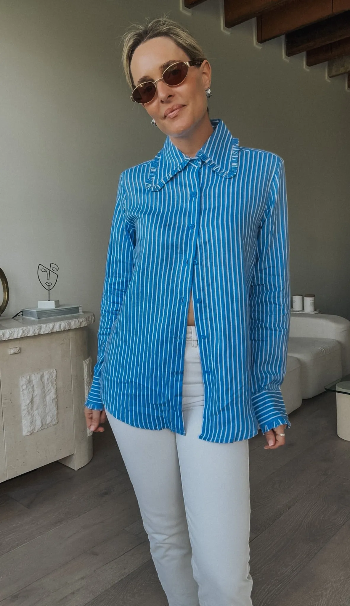 Millie Shirt - Printed linen