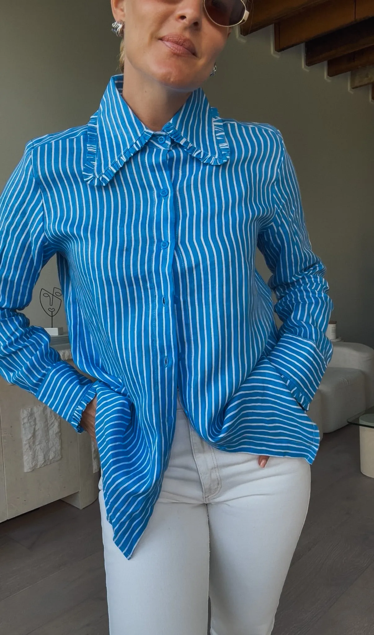 Millie Shirt - Printed linen