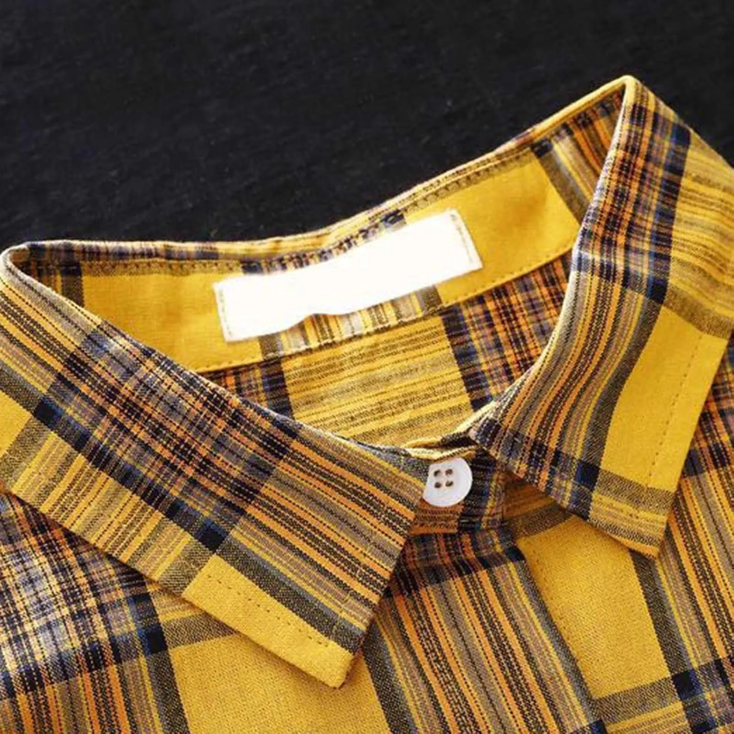 Plaid Long Shirts for Women 2025 Fashion Oversized Long Sleeve Button Up Collared Blouse Summer Casual Beach Cover Up