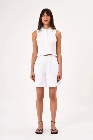 Rolla's Horizon Linen Shorts White