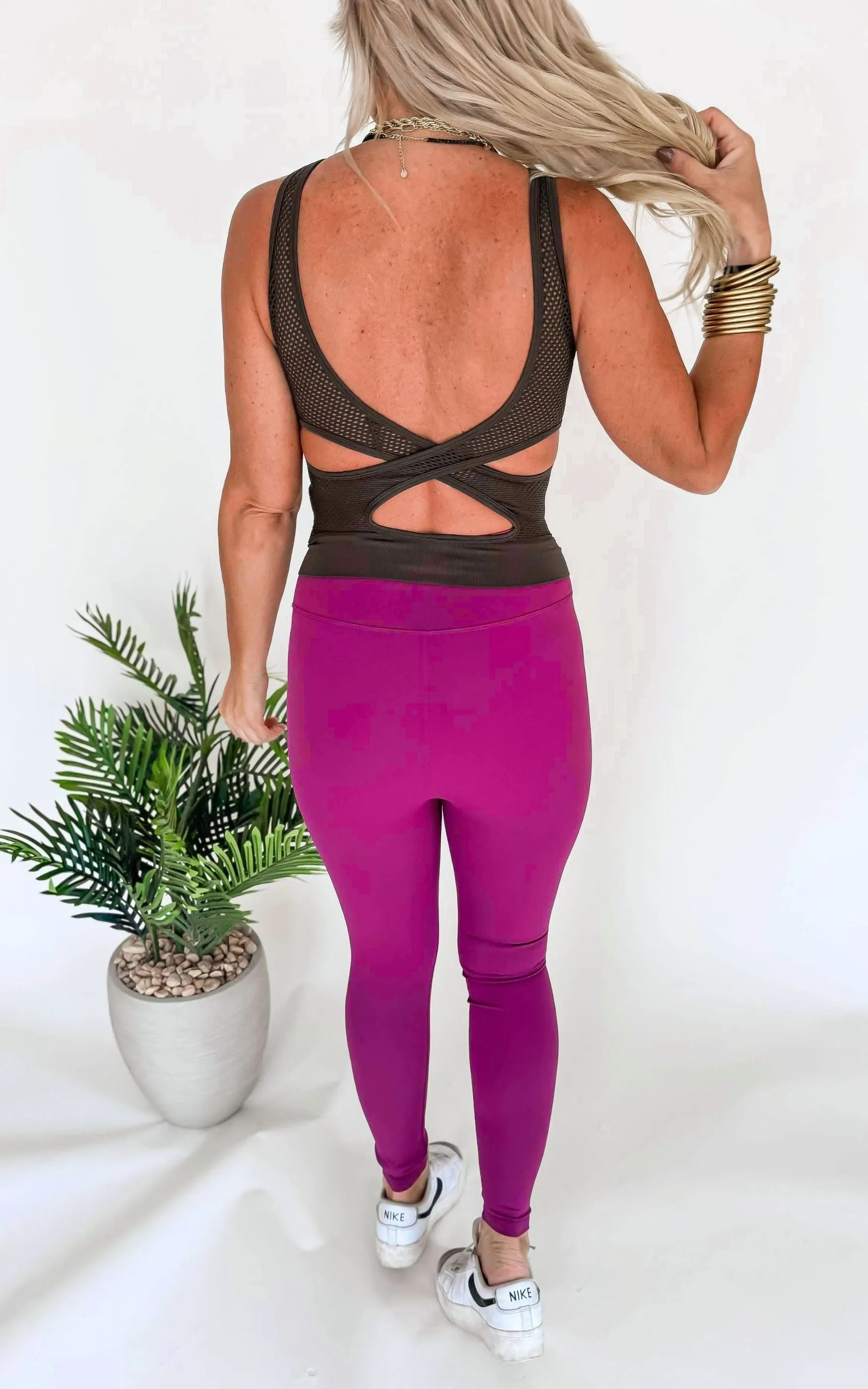 Seamless Laser Cut Tank Top with Cut-Out Back | MONO B