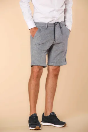 Torino Jog  bermuda chino jogger uomo in piquet di cotone double face slim fit