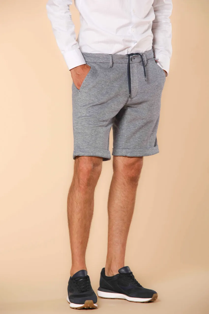 Torino Jog  bermuda chino jogger uomo in piquet di cotone double face slim fit