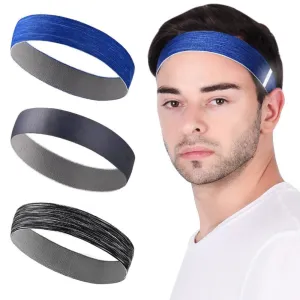 Vbiger Sports Headband Stretchy Sweatbands Workout Headbands for Running, Training, Yoga, 3-Pack